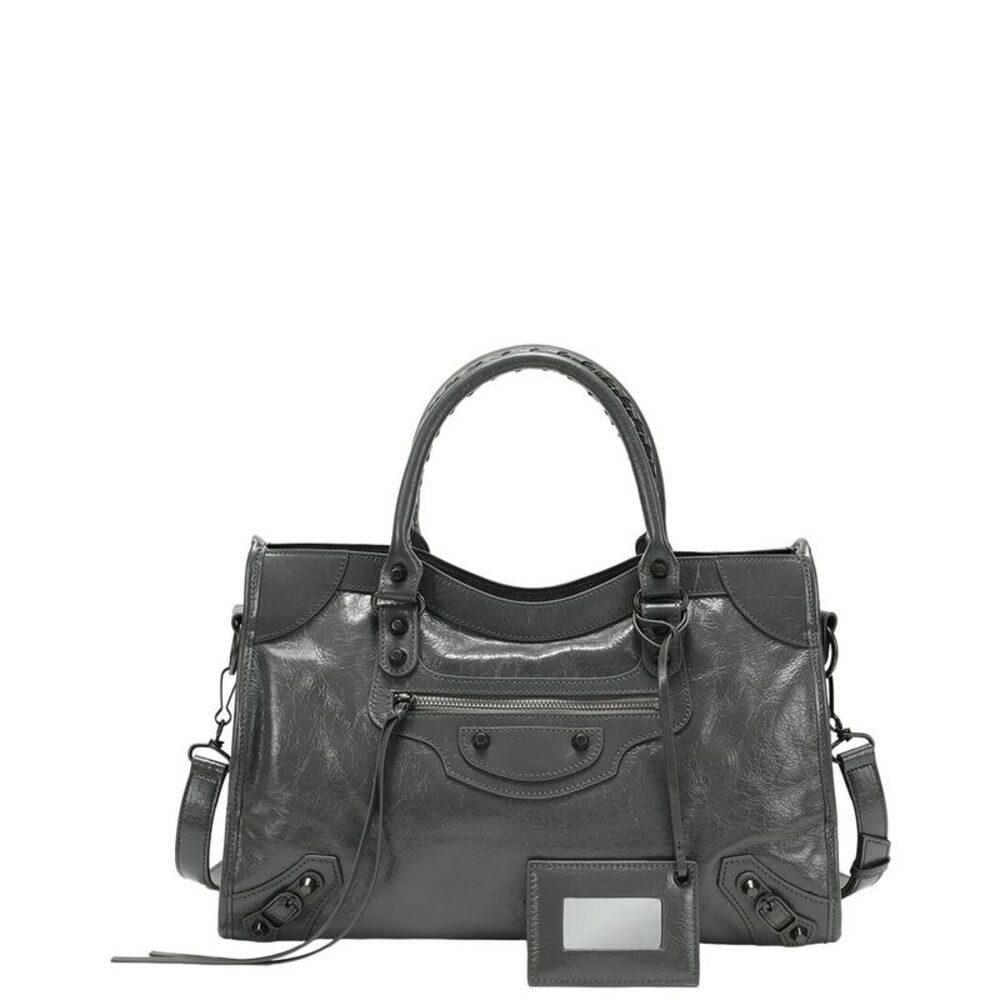 Tiffany & Fred Paris Distressed Leather Satchel, Grey